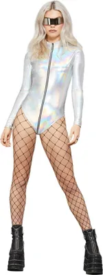 Produktbild von Fever Miss Whiplash Spiegel Holografischer Bodysuit