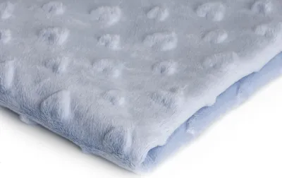 Obrázek produktu pro Minkee Fleecový úplet s reliéfem srdce Světle modrá 50 x 155 cm