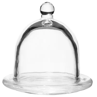 Obrázok produktu pre Stojan na tortu stojan na tortu tanier na tortu tanier na tortu servírovací tanier SIMPLE sklenená nádoba s tienidlom veľká 9x9 cm HOMLA