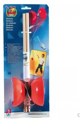 Image de Diabolo en plastique avec baguettes en bois, 1 pièce. Couleur variable.