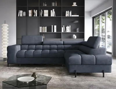Produktbild von Ecksofa Couchgarnitur Ferucce – Modernes L-Sofa mit Schlaffunktion & verstellbaren Kopfstützen