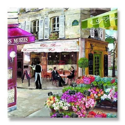 Produktbild von 20 Servietten Rues de Paris - Ein Tag in Paris 33x33cm