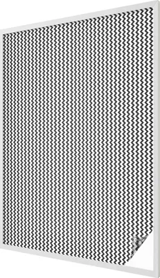 Zdjęcie produktu dla Folia witrażowa - 146x100 cm - wzór witrażowy - nieprzezroczysta dekoracyjna folia do ochrony prywatności - samoprzylepna, ochrona UV - wzór zygzakowaty