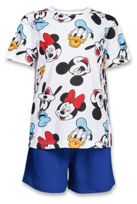 Produktbild von Disney Mickey Maus Jungen Schlafanzug Pyjama Shirt Shorts - Bunt, 122/128