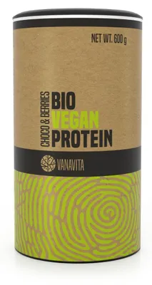Produktbild von GymBeam - Veganes Protein - VanaVita, 600 g, Schokolade und Beeren