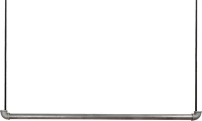 Obrázok produktu pre Prírodný tovar Berlin Pipe GARD Swing, vešiak na šaty, montáž na strop, závesný vešiak, kujná liatina, š90 cm, čierne lano