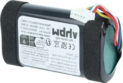 Obrázek produktu pro Náhradní baterie pro reproduktor – Přenosná baterie pro reproduktor – Poslech hudby – Vysoká kapacita 3400 mAh – 74 V – Černá