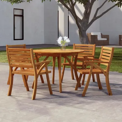 Produktbild von Maison Exclusive - Gartentisch Ø 110 cm Massivholz Akazie