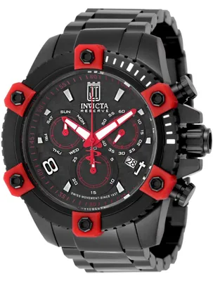 Productafbeelding van Invicta Jason Taylor 51293 Herenhorloge - Quartz uurwerk - Roestvrij staal met zwarte wijzerplaat - 50 mm