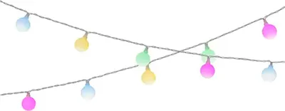 Produktbild von Solar LED Lichterkette mit Kugeln 2,9m Kunststoff Bunt