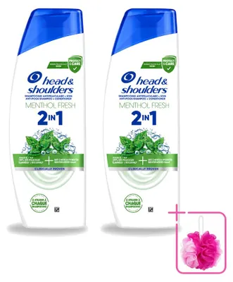 Productafbeelding van 2 x Head & Shoulders 2-in-1 Menthol Fresh anti-roos shampoo, 300 ml - voordeelverpakking - 2 stuks