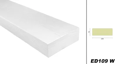 Produktbild von DECO WOOD Deckenbalken modern aus Polyurethane, 2m Länge, PolyurethanBalken Holzoptik (weiß - 20x7cm) Zierbalken Decke Wohnzimmer Wanddeko