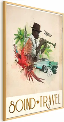 Produktbild von Posterpapier Poster - Sound Travel 29.7x42 cm Text i-A-0157-ao-a