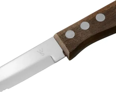 Produktbild von 12x Steakmesser Set mit Pakkaholzgriff, 25 cm, Set, Holz, Chromstahl 13/0