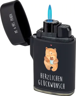 Produktbild von Mr. & Mrs. Panda zigarettenanzünder Bär Baby - Schwarz - Geschenk, Feuerzeuge, Teddy, sturmfeuerzeuge, Nichte, sturmfeuerzeug, Feuerzeug, Gasfeuerzeug, Mutter, Eltern