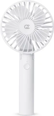 Produktbild von FlinQ Handventilator – Tragbarer Mini-Ventilator, USB wiederaufladbar, kabellos, Tischventilator – Weiß
