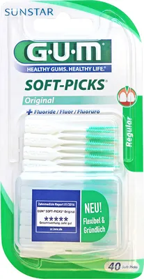 Produktbild von Sunstar Gum Soft Picks Regular Cleaner 40 Pcs