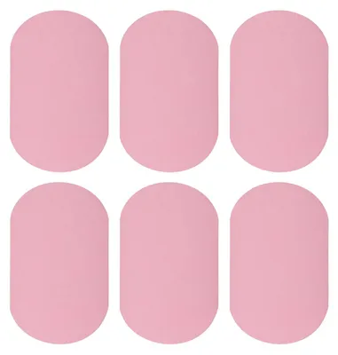 Productafbeelding van Strijkpatches - 6 stuks voor reparatie en decoratie - 180x110 mm - Lichtroze