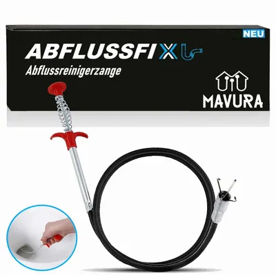 Produktbild von ABFLUSSFIX Abflussreiniger Kralle Zange Abflussspirale Rohrreinigungswelle