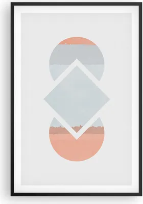 Produktbild von Gerahmtes Poster - Schwarzer Rahmen - Stück Geometrisch Diamant - 61x91,5 cm - Wand Bild - Wanddeko - Wandbilder - Kunstposter - Wandposter - Bilderrahmen - Bilder - Kunstdruck - P2BPA61x91-4690