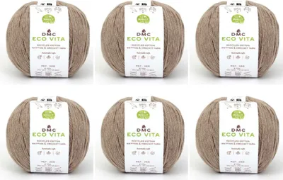 Obrázok produktu pre 6x DMC Eco Vita – priadza z 80 % recyklovanej bavlny a 20 % recyklovaných vlákien, 388, (farba 111)