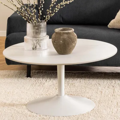 Produktbild von Smuk Couchtisch Ø 90 cm Jayden Keramik Weiß