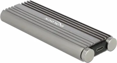 Obrázek produktu pro DeLOCK Externí pouzdro pro M.2 NVMe PCIe SSD se SuperSpeed USB 20 Gbps (USB 3.2 Gen 2x2) USB Type-C samice - beznástrojové, SSD rámeček, M.2, M.2, 20 Gbit/s, USB konektivita, Stříbrná
