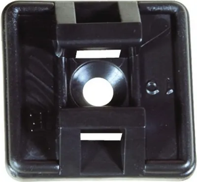 Immagine prodotto di Base di fissaggio per fascette fino a 4,8 mm di larghezza, nero, confezione da 100 Base autoadesiva per il fissaggio di cavi con fascette (690048S)