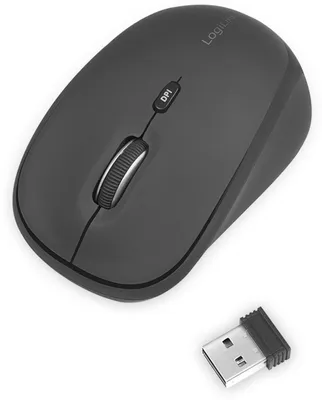 Immagine prodotto di Mouse wireless ergonomico - 1600 dpi - Nero - Connessione 2,4 GHz - Portata 10 m
