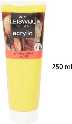 Produktbild von Malfarbe, Künstler, Van Bleiswijck Acrylfarbe Primärgelb 250ml