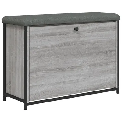 Obrázok produktu pre vidaXL Lavica na topánky s chlopňou Grey Sonoma 82x32x56 cm