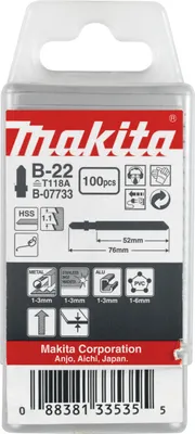 Immagine prodotto di Makita Lama per seghetto alternativo per metallo B-22 - 52 mm - 24 - HCS - 100 pz.