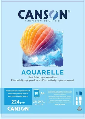 Produktbild von Canson Aquarelle Skizzenbuch 10 A4 224 g