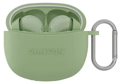Obrázok produktu pre Canyon CNS-TWS5GR, Bezdrôtový, Hovory / hudba / šport / bežné, 20 - 20000 Hz, 36 g, Slúchadlá s mikrofónom, Zelená, Biela