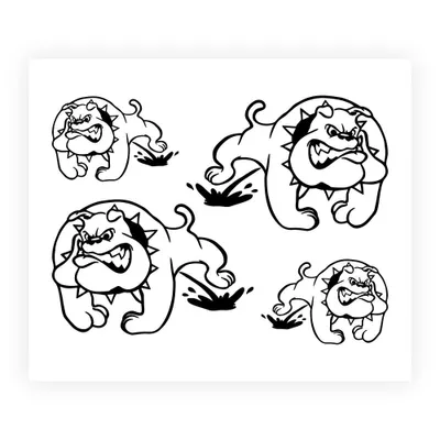 Obrázok produktu pre Nálepka Bulldog Pipi Black 14 x 16 cm