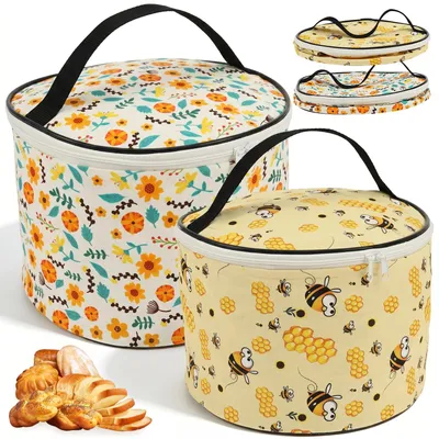 Productafbeelding van Set van 2 bijenwasbroodzakken voor vers brood