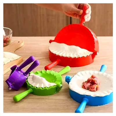 Produktbild von Teigtaschenpresse für Gebäck - Formwerkzeug für Potsticker, Wontons, Pfannkuchen und Empanadas