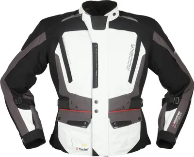 Produktbild von Modeka Viper LT Motorrad Textiljacke Farbe: Hellgrau/Dunkelgrau/Schwarz, Grösse: 6XL