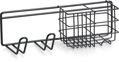 Image de Étagère de salle de bain Zeller, en métal, 27 x 9,5 x 8,7 cm, noire