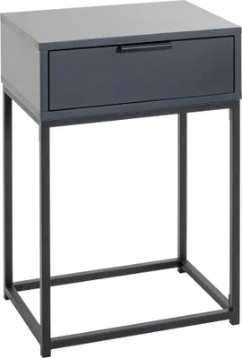 Produktbild von HAKU Konsole Nachtkonsole Beistelltisch anthrazit, schwarz - Metall, Spanplatte, B/H/T: 40x60x28 cm