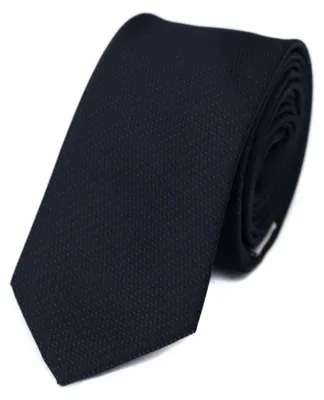 Produktbild von Fabio Farini - 1 Stück Schwarze Herren Schlips - dunkle Krawatten in 6cm Breite Schmal (6cm), Schwarz/Blau