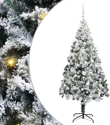 Immagine prodotto di vidaXL Albero di Natale artificiale con 300 LED con supporto bianco 180 cm