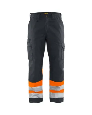 Produktbild von Blakläder® High Vis Arbeitshose Mittelgrau/High Vis 1564 1811 in div. Farben, Farbe:mittelgrau/high vis orange, Größe:D92 (D23)