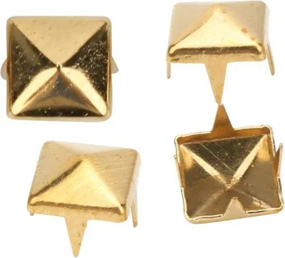 Image de 400 tiges métalliques carrées de 6 mm, dorées
