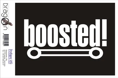 Produktbild von Aufkleber / Autoaufkleber - JDM / Die cut / Auto / OEM - Boosted! - 210x100mm silber - Heckscheibe / Heckscheibenaufkleber