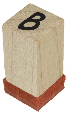 Image de Tampon en bois - Alphabet 1,8 cm / lot de 28 pièces
