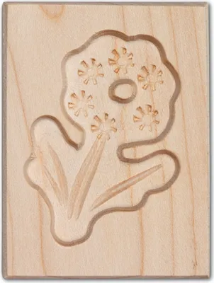 Produktbild von Spekulatiusform, 1 Bild, Blume aus Holz 8 cm