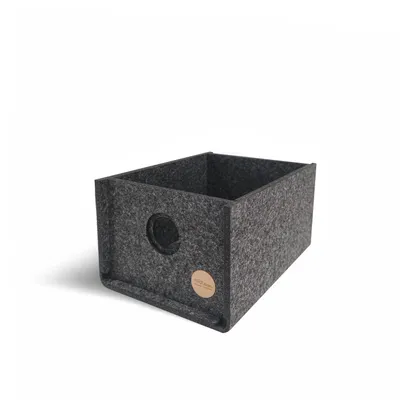 Produktbild von Aufbewahrungsbox CARGA Filz 21 x 15 x 11 cm ohne Deckel in anthrazit meliert