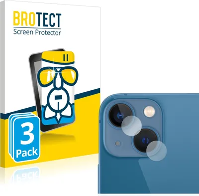 Produktbild von 3x BROTECT Schutzglas für Apple iPhone 13 mini (NUR Kameraschutz) Schutzfolie Panzer Folie Glas Display Schutz klar