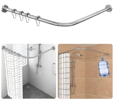 Immagine prodotto di Asta angolare regolabile per tenda da doccia, in acciaio inossidabile